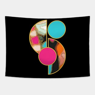 Bright vibrant modern earth tones colors unique original contemporary art 340 Abstract Tapestry