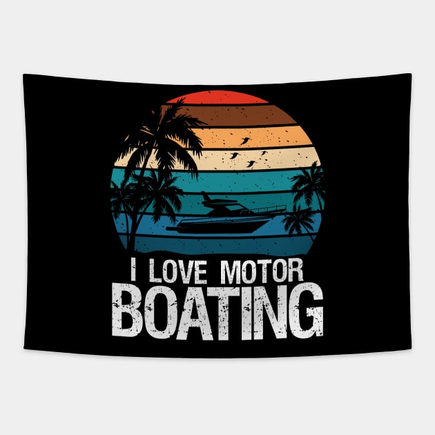 I Love Motorboating Tapestry by AngelBeez29