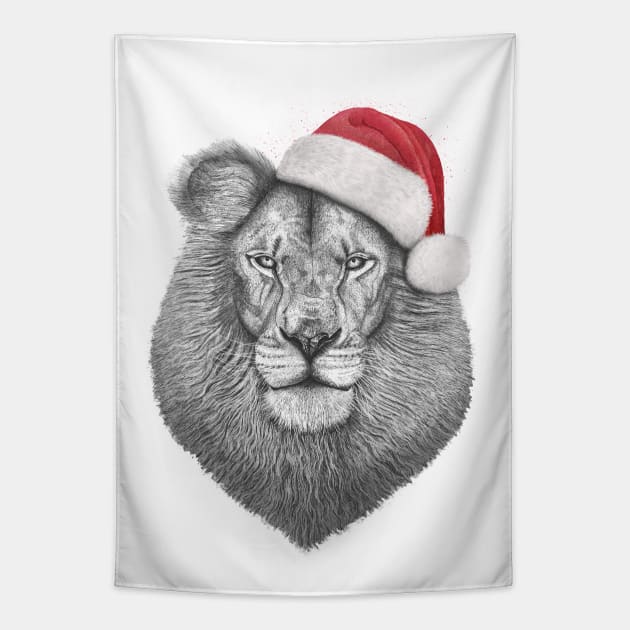 Christmas lion Tapestry by kodamorkovkart