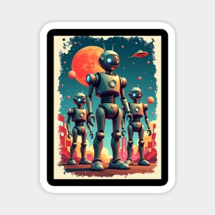 Retro Robot Revival: Vintage Visions of the Future Magnet