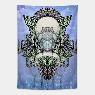 Cute decorative owl Tapestry