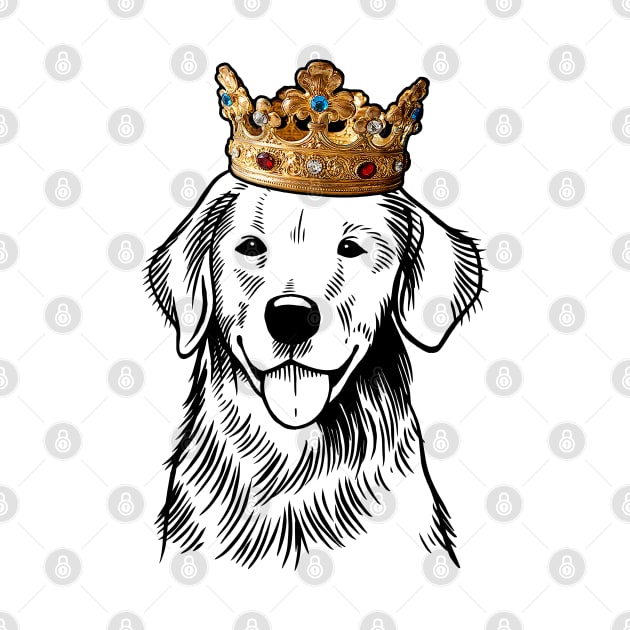 Golden Retriever Dog King Queen Wearing Crown by millersye