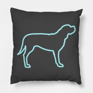 80s Retro Neon Sign American Bulldog Pillow