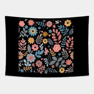 Flowers and leaves simple pattern Tapestry