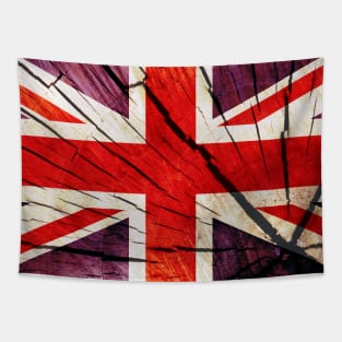 Flag of the United Kingdom - Tree Trunk Wood Tapestry