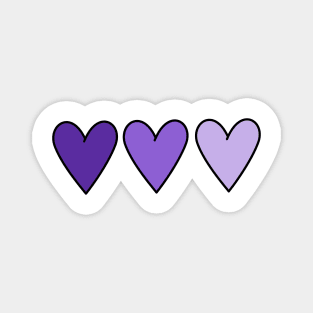 Cute purple ombre hearts Magnet