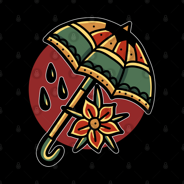 umbrella tattoo tshirt by donipacoceng