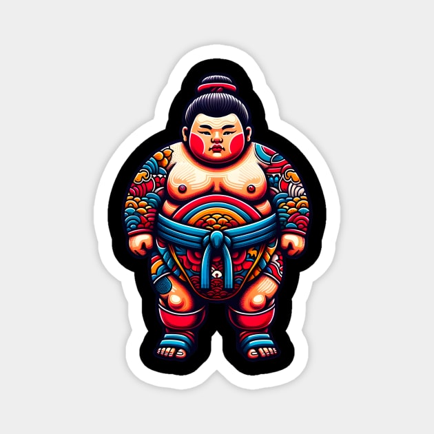 Sumo Wrestler Magnet by Moniato