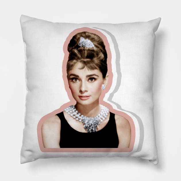 Breakfast with Audrey Pillow by Xanaduriffic