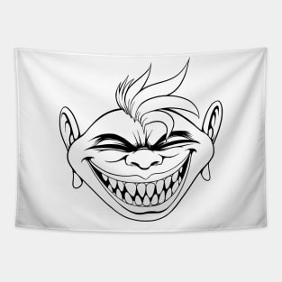 Grinning Gremlin - Lines Tapestry