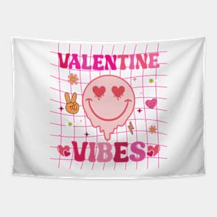 Groovy Valentine Vibes Valentines Day Shirts For Girl Women's Tapestry