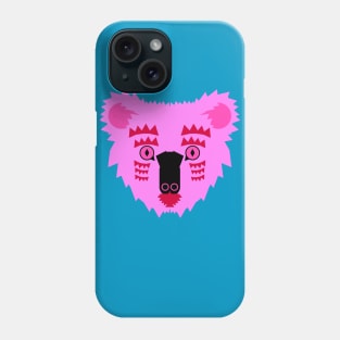 Koala Bear Face, bright pink Phone Case