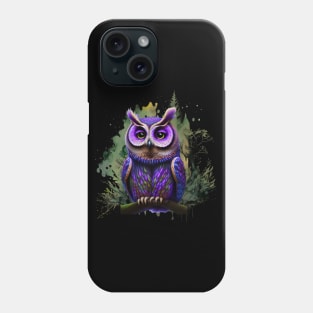 Owl In Forest Phone Case