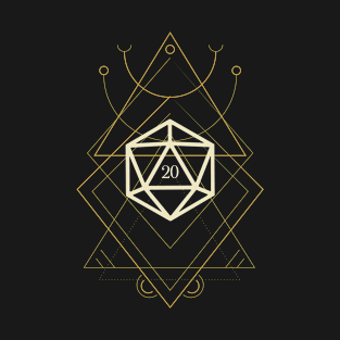 Esoteric Polyhedral D20 Dice Tarot Nine T-Shirt