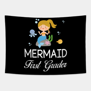 Mermaid Student First Grader Back To School Sister Daughter Tapestry