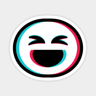 TikTok laugh emoji smiley White Magnet