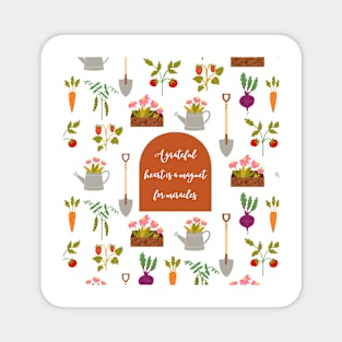 A Grateful Heart Garden Pattern Magnet