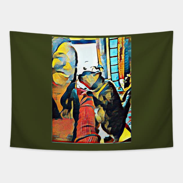 My FAT Bwoy And Me - CAT Lady - Cat Lover - Felines - Front Tapestry by SubversiveWare