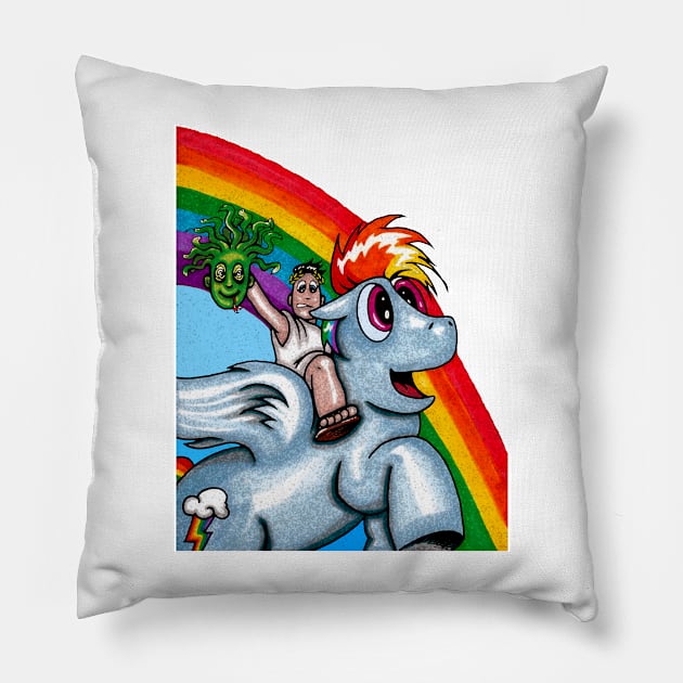 perseus Pillow by sapanaentertainment