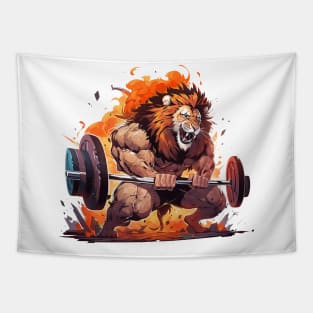 lion bodybuilder Tapestry