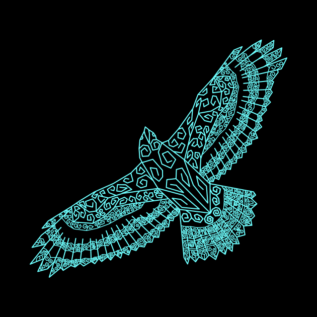 Paul's cancer support hawk neon. by Toonatwilldesigns