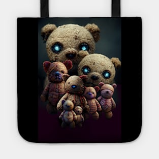 8 Teddy bears watching Tote