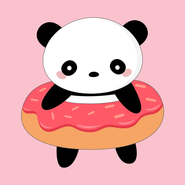 Kawaii Panda Bear Donut by happinessinatee