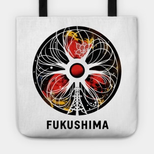 Floral Fukushima Nuclear Disaster Artistic Symbol Tote