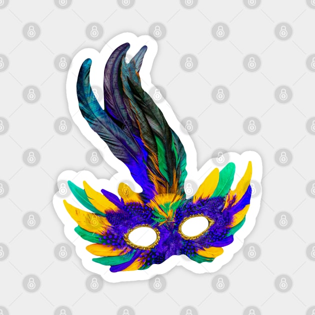 Feather Mask Magnet by dalyndigaital2@gmail.com