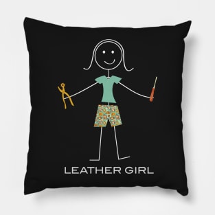 Funny Womens Leatherworking Design Pillow