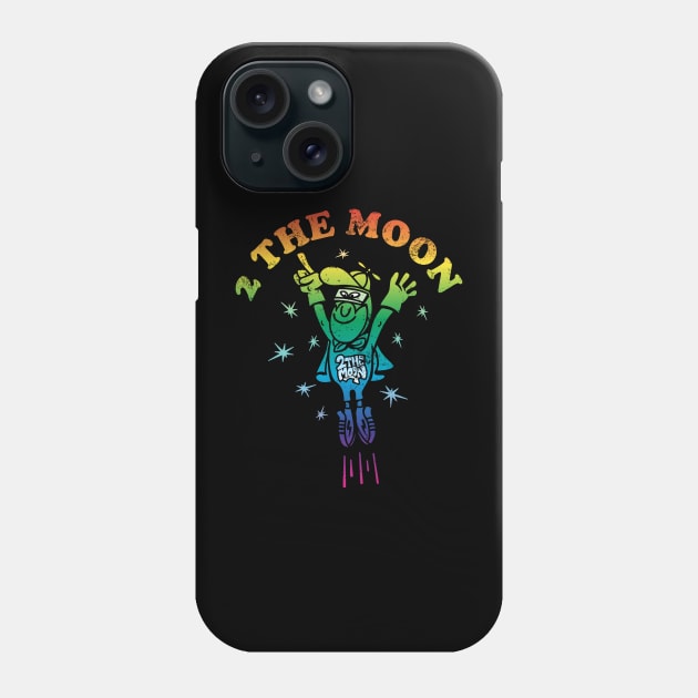 To the moon cartoon Phone Case by Bee Fernandez