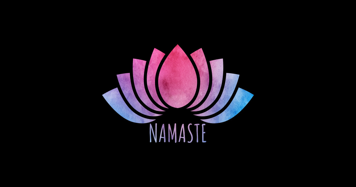 Lotus Flower Namaste - Lotus Namaste - Sticker | TeePublic