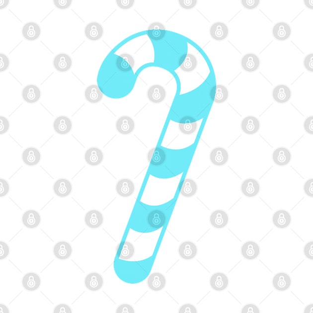 AQUA CANDY CANE - CUTE CHRISTMAS DESIGN by iskybibblle