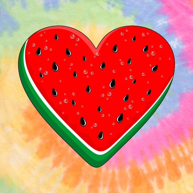 Watermelon Heart Valentine's Day Free Palestine by BluedarkArt