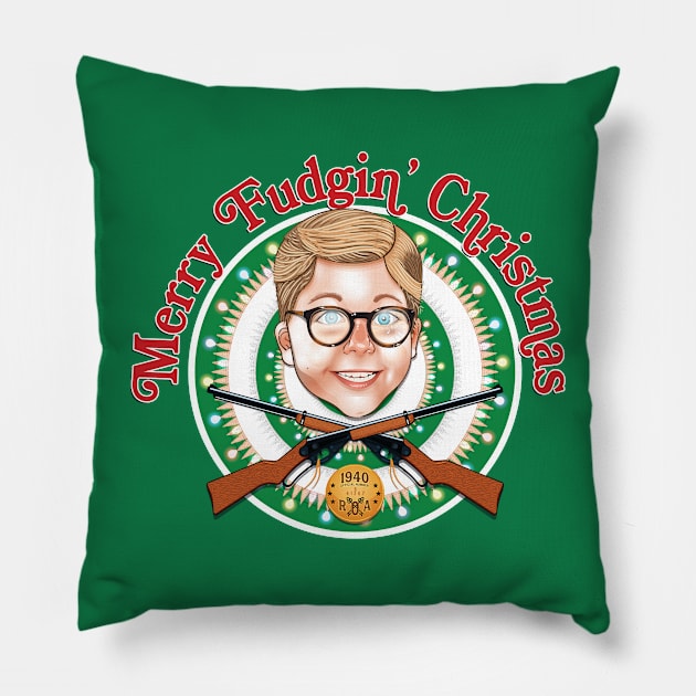 Merry Fudgin' Christmas Pillow by FITmedia