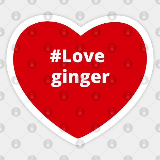 Love Ginger - Hashtag Heart - Ginger - Sticker
