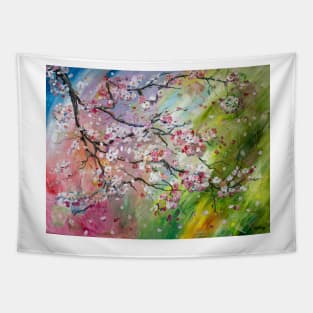 Sakura branch. Spring breath Tapestry