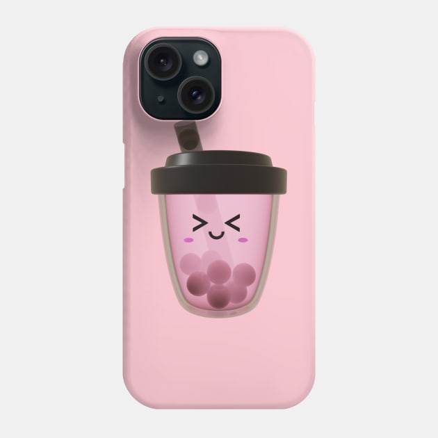 Cute strawberry boba tea Phone Case by Pakanese_Art