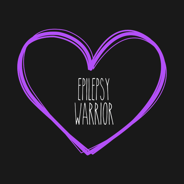 Epilepsy Warrior Heart Support by MerchAndrey