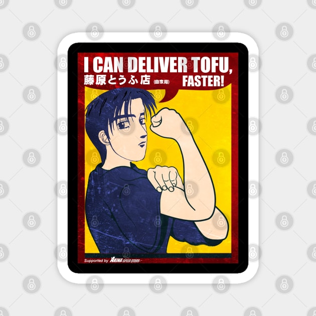 I Can Deliver Tofu Faster Fujiwara Takumi Magnet by Cholzar