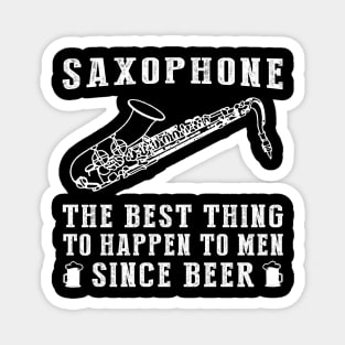 Jazz Up Life: 'Saxophone - Better Than Beer & Wine' Funny T-Shirt Magnet