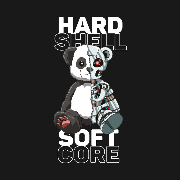 Cute Panda Bear Scary Robot Cybernetic Animal Lover by melostore