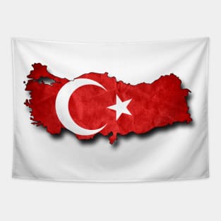 Turkyie Turkey Grunge Flag Moon and Star Tapestry