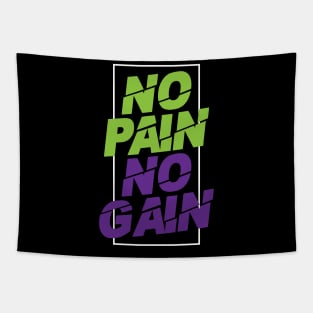 no pain no gain inspiring quote Tapestry