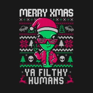 Alien Christmas - Funny Ugly Sweater Xmas Gift T-Shirt