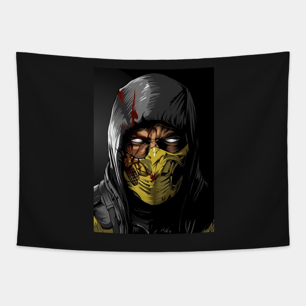 scorpion Tapestry by cryptoartdesign