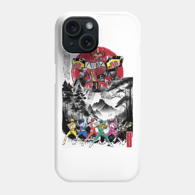 Rangers in Japan sumi-e Phone Case by DrMonekers