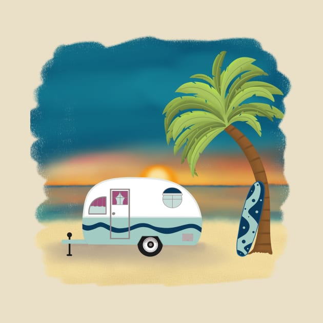 Beach caravan fun by VoulaDesigns