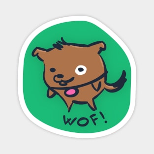 Cute Little Brown Dog, Wof! Magnet