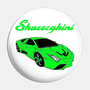 sharerghini, sharerghini merch,sharerghini Green rainbow Pin